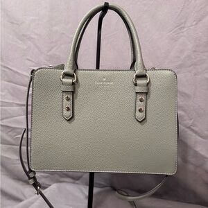 Kate Spade Lise Mulberry Satchel/Crossbody in Pebbled Leather - Dusky Pine